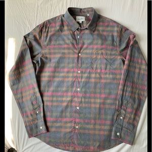 Steven Alan long sleeve button down plaid shirt